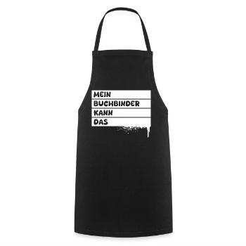 Geschenk für Buchbinder - Kochschürze - Schwarz - Vorne - AI Model Male 185 dark (185cm)