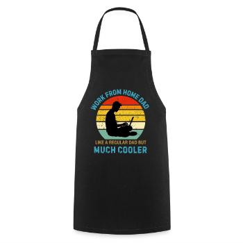 Drôle de drôle pour le télétravail informatique à domicile - Tablier de cuisine - noir - Devant - AI Model Male 185 dark (185cm)