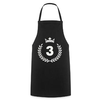 3_kranz_krone- - Cooking Apron - black - Front - AI Model Male 185 dark (185cm)