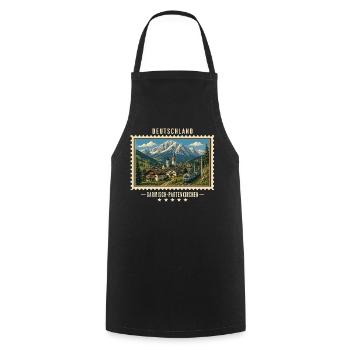 Deutschland Garmisch-Partenkirchen Vintage Reise - Kochschürze - Schwarz - Vorne - AI Model Male 185 dark (185cm)
