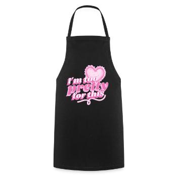 Pretty Ladies - Cooking Apron - black - Front - AI Model Male 185 dark (185cm)