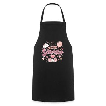 Ich werde Schwester Rosa Design - Kochschürze - Schwarz - Vorne - AI Model Male 185 dark (185cm)