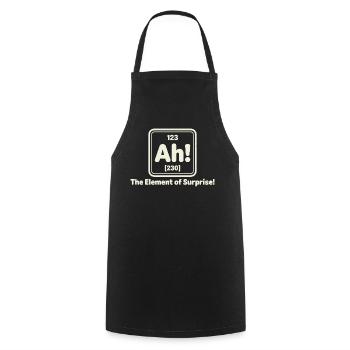Ah! Element of Surprise - Cooking Apron - black - Front - AI Model Male 185 dark (185cm)