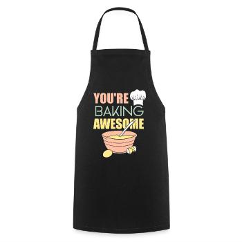 Cake Baking Pastry Chef Cake Baker - Cooking Apron - black - Front - AI Model Male 185 dark (185cm)