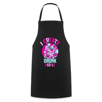 waiter bartender bartender bartender barchef - Cooking Apron - black - Front - AI Model Male 185 dark (185cm)