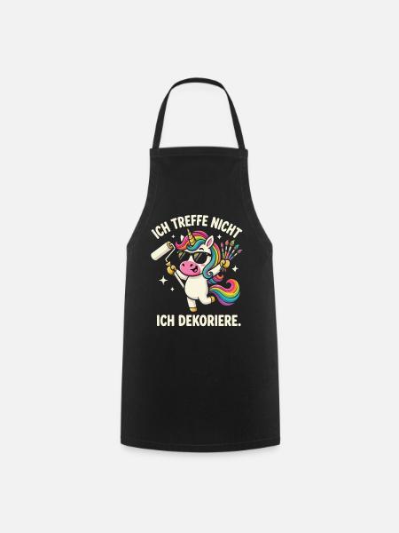 Ich treffe Nicht Ich dekoriere - Kochschürze - Schwarz