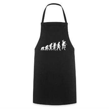 Skateboard Evolution Men's and Boys' Skatboarder - Cooking Apron - black - Front - AI Model Male 185 dark (185cm)