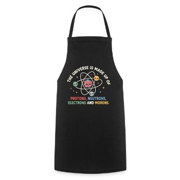 The Universe Is Made Up - Funny Science - Cooking Apron - black - Front - AI Model Male 185 dark (185cm)