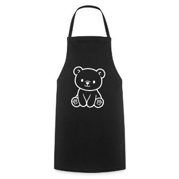 Cute teddy bear for babies and children - Cooking Apron - black - Front - AI Model Male 185 dark (185cm)
