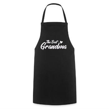 Meilleur design de cœur de grand-mère - Tablier de cuisine - noir - Devant - AI Model Male 185 dark (185cm)