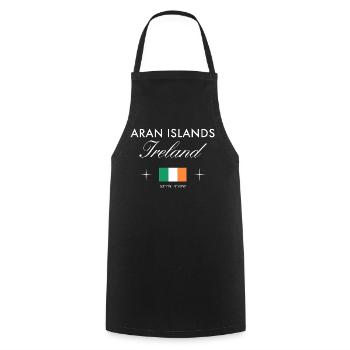 Aran Islands Ireland Coordinates Travel Souvenir - Cooking Apron - black - Front - AI Model Male 185 dark (185cm)
