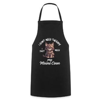 Mignon Maine Coon - Tablier de cuisine - noir - Devant - AI Model Male 185 dark (185cm)