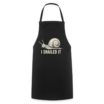 T-shirt cartoon Snailed It - Tablier de cuisine - noir - Devant - AI Model Male 185 dark (185cm)