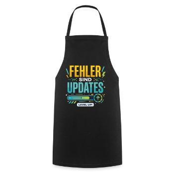 Fehler Werden Updates Level Up - Kochschürze - Schwarz - Vorne - AI Model Male 185 dark (185cm)