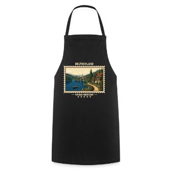 Deutschland Titisee-Neustadt Vintage Reisemarke - Kochschürze - Schwarz - Vorne - AI Model Male 185 dark (185cm)