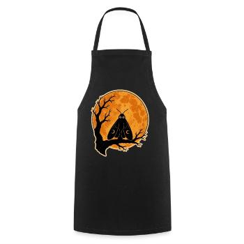 Mothman Moth Full Moon T-Shirt Halloween Vintage - Tablier de cuisine - noir - Devant - AI Model Male 185 dark (185cm)