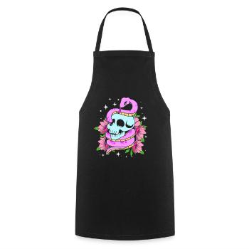 Pastel Gothic - Cooking Apron - black - Front - AI Model Male 185 dark (185cm)