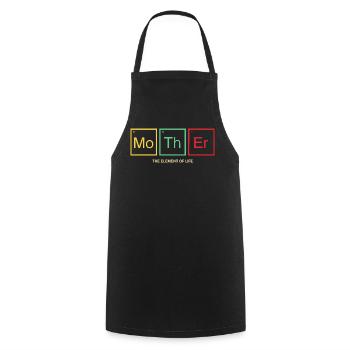 Mother Periodensystem Mama Geschenk - Kochschürze - Schwarz - Vorne - AI Model Male 185 dark (185cm)