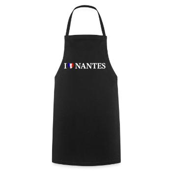 J’adore Nantes, France - Tablier de cuisine - noir - Devant - AI Model Male 185 dark (185cm)