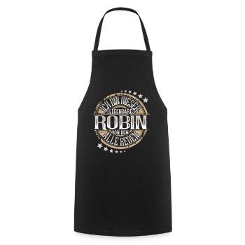 Robin - Kochschürze - Schwarz - Vorne - AI Model Male 185 dark (185cm)