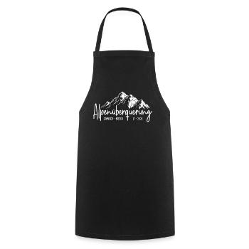 Alpenüberquerung 2026 L1 Garmisch Brescia - Kochschürze - Schwarz - Vorne - AI Model Male 185 dark (185cm)