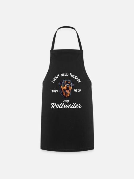 Rottweiler-Therapiehund - Kochschürze - Schwarz