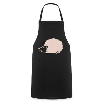 Kuscheliger Igel Silhouette - Kochschürze - Schwarz - Vorne - AI Model Male 185 dark (185cm)