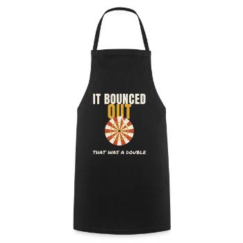 Darts It Bounced Out That Was A Double Funny Dart - Cooking Apron - black - Front - AI Model Male 185 dark (185cm)