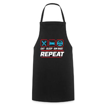 Répétition de la course Sleep Sim pour les fans de sim racing - Tablier de cuisine - noir - Devant - AI Model Male 185 dark (185cm)