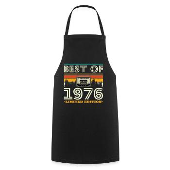 1976 Vintage Retro Geburtstagsgeschenk - Kochschürze - Schwarz - Vorne - AI Model Male 185 dark (185cm)