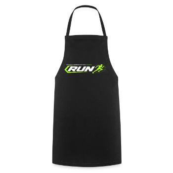 RUN Sprint Neon Racing Logo - Cooking Apron - black - Front - AI Model Male 185 dark (185cm)