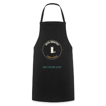 Catio architect – building permit still pending – - Cooking Apron - black - Front - AI Model Male 185 dark (185cm)