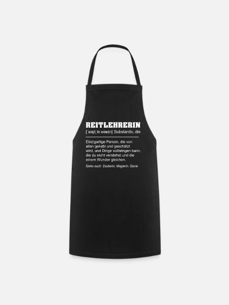 Reitlehrerin Definition Geschenk Lustig - Kochschürze - Schwarz
