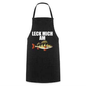 Leck Mich Am Barsch - Kochschürze - Schwarz - Vorne - AI Model Male 185 dark (185cm)