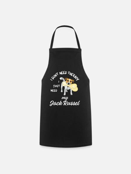 Verspielter Jack Russell - Kochschürze - Schwarz