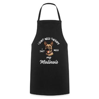 Glücklicher belgischer Malinois - Kochschürze - Schwarz - Vorne - AI Model Male 185 dark (185cm)
