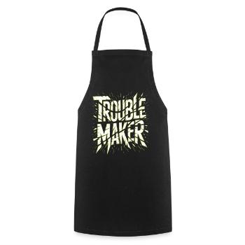 Troublemaker Frechdachs Rabauke Geschwister Kinder - Kochschürze - Schwarz - Vorne - AI Model Male 185 dark (185cm)
