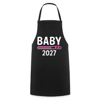 Baby 2027 - Kochschürze - Schwarz - Vorne - AI Model Male 185 dark (185cm)