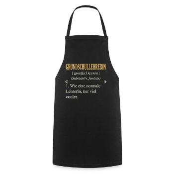 Grundschullehrerin Definition - Nur viel cooler - Kochschürze - Schwarz - Vorne - AI Model Male 185 dark (185cm)