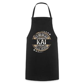 Kai - Kochschürze - Schwarz - Vorne - AI Model Male 185 dark (185cm)