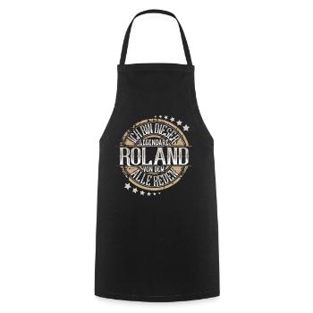 Roland - Kochschürze - Schwarz - Vorne - AI Model Male 185 dark (185cm)