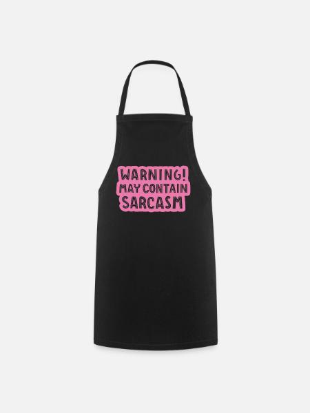 Sarkasmus Pink - Kochschürze - Schwarz