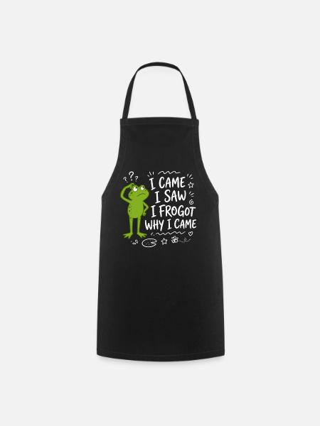 Frosch - I came I saw I frogot why I came - Kochschürze - Schwarz
