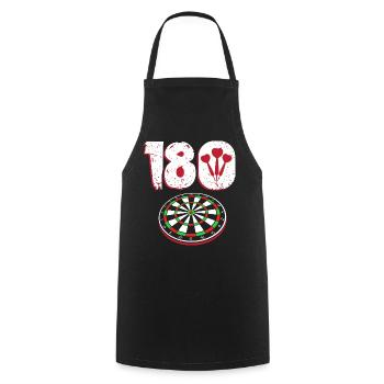 Dart Dartboard Dartpfeil - Kochschürze - Schwarz - Vorne - AI Model Male 185 dark (185cm)