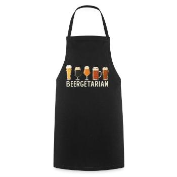 Craft Beer Vintage-Beergetarianische Heimbraukunst - Kochschürze - Schwarz - Vorne - AI Model Male 185 dark (185cm)
