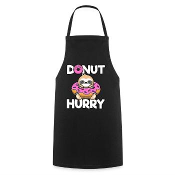 Süßes Kawaii Faultier Donut Hurry Süßigkeiten Fan - Kochschürze - Schwarz - Vorne - AI Model Male 185 dark (185cm)