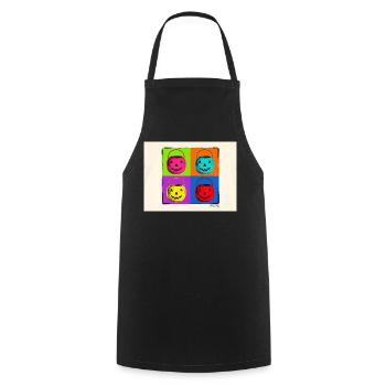 Halloween Candy Buckets Pop Art - Kochschürze - Schwarz - Vorne - AI Model Male 185 dark (185cm)