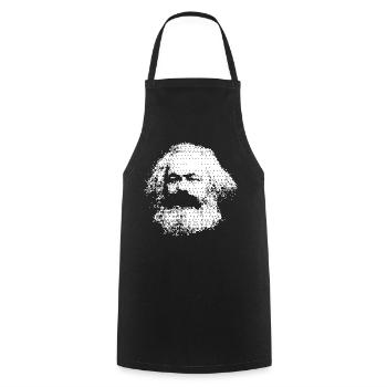 Karl-Marx-Porträt - Kochschürze - Schwarz - Vorne - AI Model Male 185 dark (185cm)