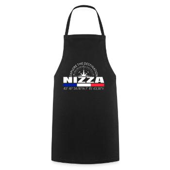 Nizza - Kochschürze - Schwarz - Vorne - AI Model Male 185 dark (185cm)