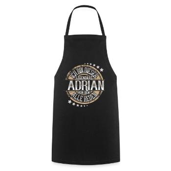 Adrian - Kochschürze - Schwarz - Vorne - AI Model Male 185 dark (185cm)